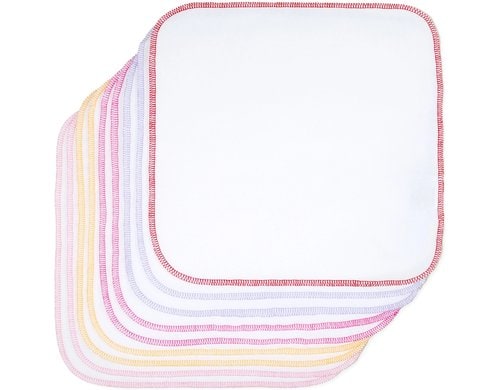 Makian Moltonwaschlappen 30x30cm 9-er Pack Maedchen