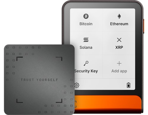 Ledger Flex Orange inkl. Recovery Key Krypto-Wallet mit Recovery Key
