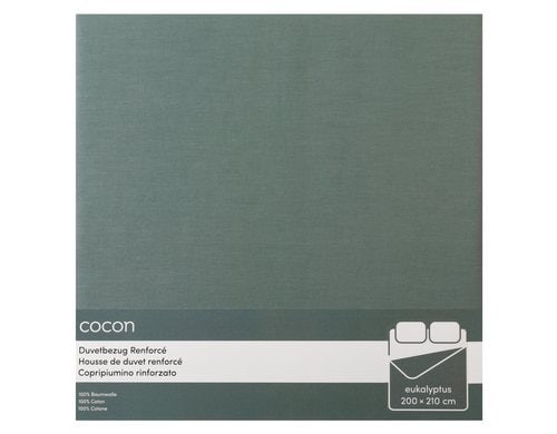 COCON, Duvetbezug Renforcé 200 x 210 cm, Eu 200x210 cm, eukalyptus
