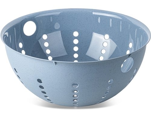 Koziol Abtropfsieb Palsby L 5l 29.4x29.4x12.7cm, flower blue, bio-circular