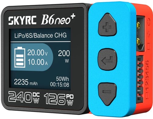 SkyRC B6neo+ Ladegerät blau/rot LiPo 1-6s 10A 200W