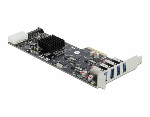 Delock 89008 PCI Express 4x USB 3.0 LP 4x USB 3.0, 1 x SATA Strom, 1x PCI x4 V2.0