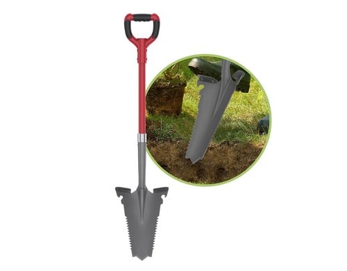 EASYmaxx Spaten- & Wurzelsäge 114cm Wurzelspaten EASYmaxx Spaten mit Sägezähnen