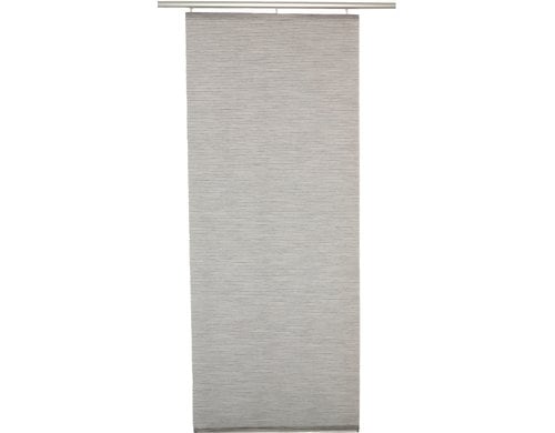 Hubatka Flächenvorhang Uni Grau 60x240 cm, halbtransparent,mit Clic Gleiter