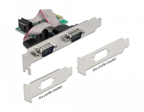Delock 90046 PCI Express Karte 2x Seriell, RS-232 DB9 Stecker