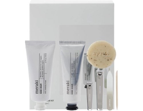 meraki Geschenkset Handcreme 50ml,Handserum 50ml, Seife 20g, Nagelkit