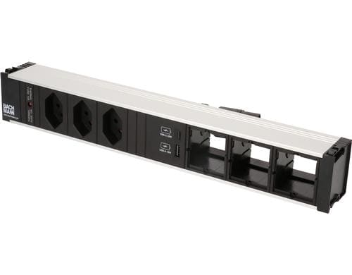 Bachmann Steckdoseneinheit CONI, 3XT13 1xUSB A/C, 3xCustom leer