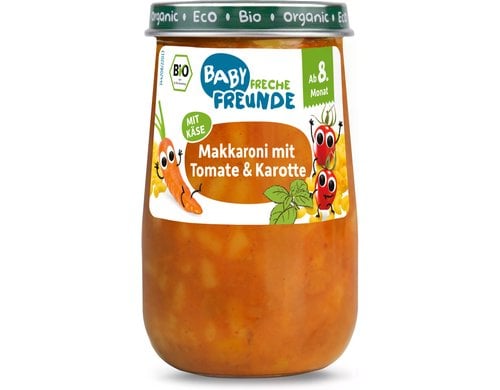 Freche Freunde Gläschen Makkaroni mit Tomate & Karotte / 190g