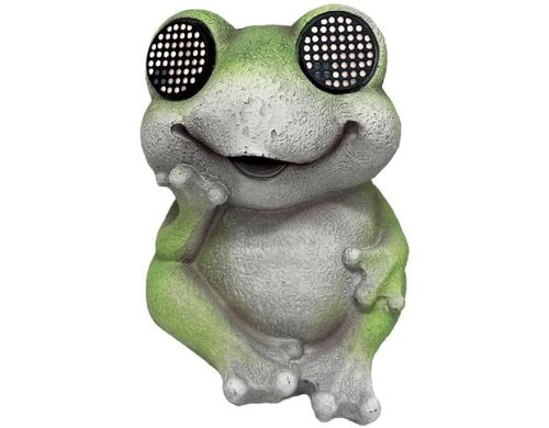 Dameco LED Solar Figur Frosch inkl. LED warmweiss, Moving-Eyes