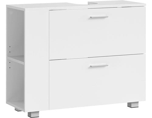 Vasagle Waschbeckenschrank, Weiss 80x30x64 cm (BxHxT), MDF