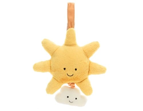 Amuseable Sun Musical Pull Kuscheltier gelb