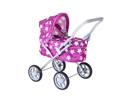 Puppenwagen Mini Lilli star dark pink