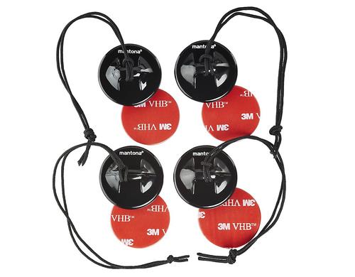Mantona Sicherungshalter Set 4 Halter 8 Pads