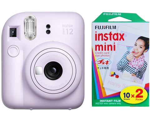 Fujifilm Instax Mini 12 Purple KIT Inkl. 2 x Duo Pack