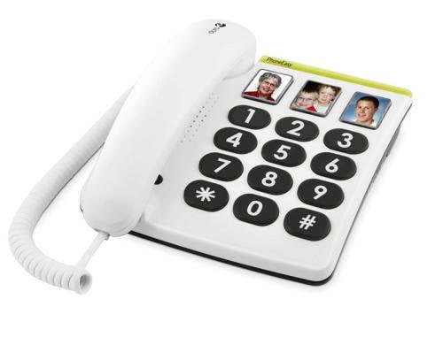 Doro PhoneEasy 331PH weiss Senioren Tischtelefon mit Fototasten
