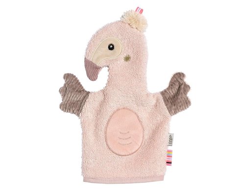 Fehn Waschhandschuh Flamingo Rose ab 0+ Monaten