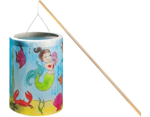URSUS Laternen-Bastelset Ausmalen Meerjungfrau