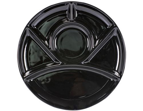 Kadastar Fleischfondue-Teller schwarz 26 schwarz, Ø 26 cm