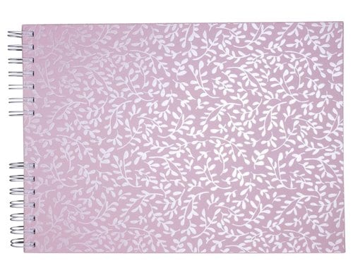 Exacompta Spiral-Fotoalbum AutentiK rosa 32x22cm, 250g/m2, 50 Seiten, weiss