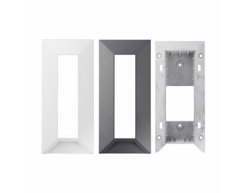 Hanwha SHS-165F UP Halterung für Wandeinbau, inkl. 2 Covers (Grau/weiss)