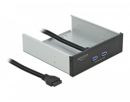 Delock 61005 USB 3.0 Hub Front Panel Pfostenbuchse, 2x USB-A