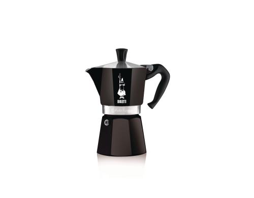 Bialetti Moka Express für 6 Tassen schwarz Aluminium poliert