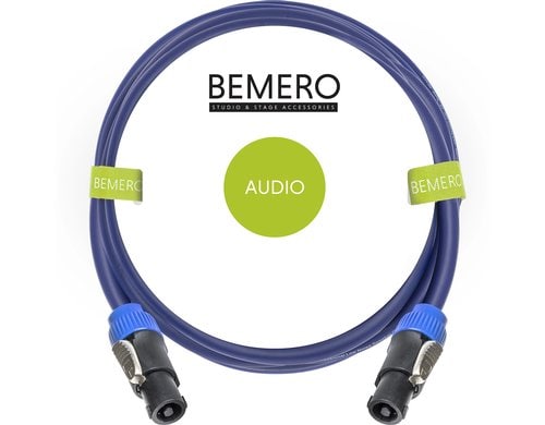 Bemero BSC3333-500BL SpeakON Kabel 5m Lautsprecherkabel 4x2.5mm2, schwarz