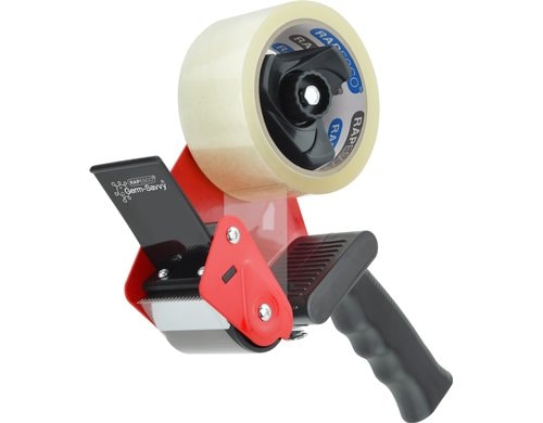 Rapesco Germ-Savvy Klebeband-Handabroller antibakteriell, schwarz