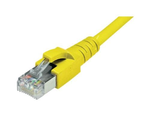 Dätwyler Patchkabel: S/FTP, 0.2m, gelb Cat.6A, AWG26, 10Gbps, 500MHz