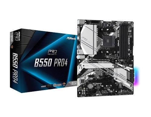 ASRock B550 Pro4, ATX, AM4 AMD B550, 4x DDR4, PCI-E 3.0