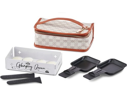 Trisa Raclette Journey Deluxe 2 Pfännchen, 4 Kerzen, Tasche