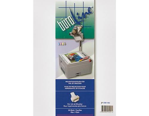 BüroLine InkJet Folie transparent, 50 Stk
