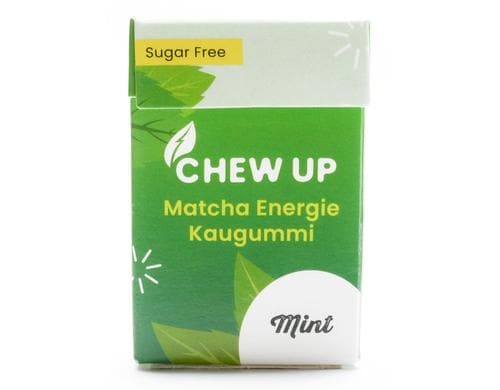 Chew Up Kaugummi Matcha & Mint Energiekaugummi, Zuckerfrei, Vegan,