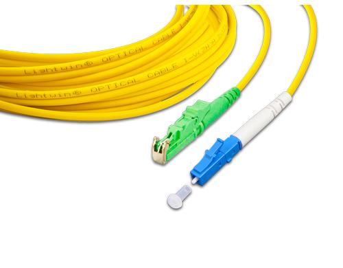 Lightwin LWL HQ Simplex Patchkabel, LSH, 5m Singlemode OS2, E2000/APC-LC kompatibel