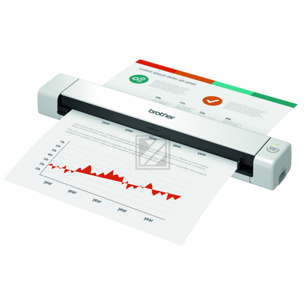 Brother DS-640, USB, 300 dpi Stromversorgung über USB-Anschluss