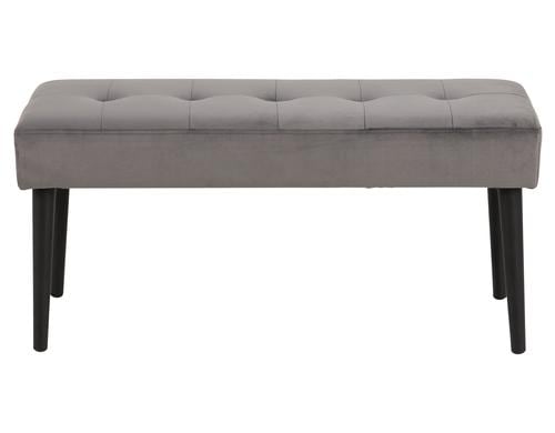 AC Design Sitzbank Glory Grau VIC-Stoff/Stahl, 95x38x45 cm