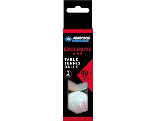 DONIC Schildkröt 3-Stern Excl. Poly 40+ weiss 3 St.