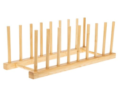 FURBER Teller-, Deckelhalter Bambus, 34x12x12cm