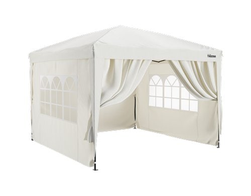 Pavillon 3 x 3 Meter abnehmbare Seitenwänden,Beige