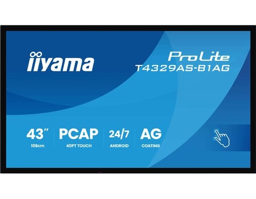 Iiyama T4329AS-B1AG 43, Touch, VA, UHD, 500cd, Android
