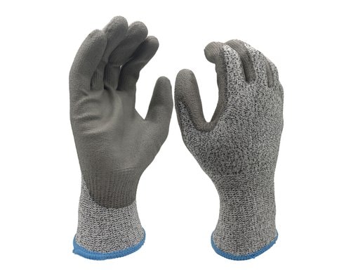 FTM Arbeitshandschuh Grösse 9/L, sz-ws, schnittfest, 12er Set