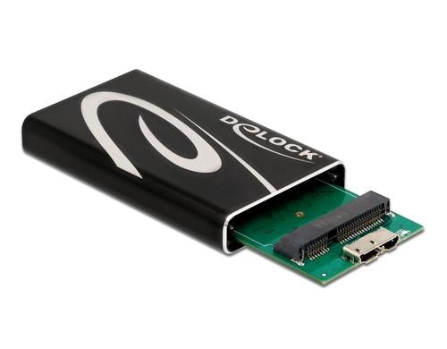 Delock Externes Gehäuse SuperSpeed USB für mSATA SSD, schwarz, Rate bis zu 5 Gbps