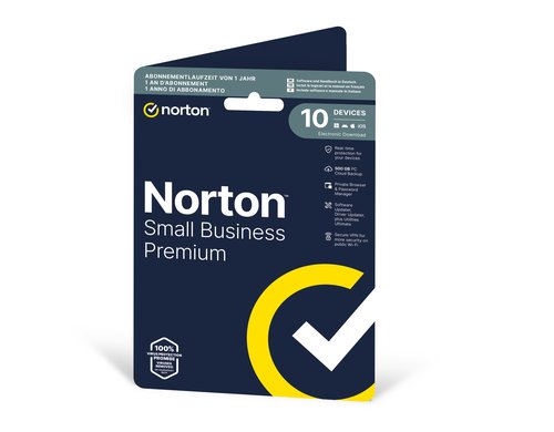 Norton Small Business Premium 2.0 ESD, Vollversion, 10 PC, 1J, 500GB