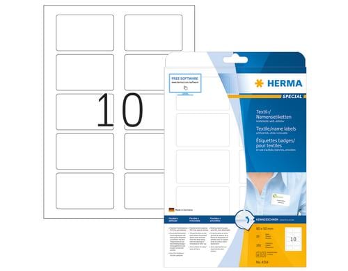 Herma Namensetiketten, 200 Stk 80 x 50 mm, 200 Stk.