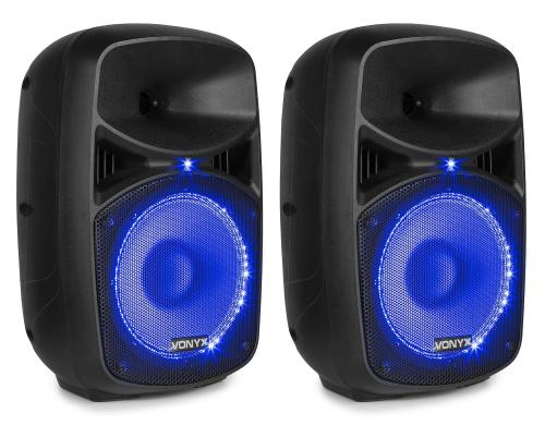 Vonyx VPS082A Active Speaker Set 8, LED, MP3, BT