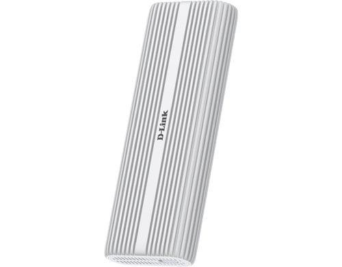 D-Link USB-C auf  M.2 NVMe/NGFF SSD Gehäuse Weiss, USB 4 Type-C, M.2 NVMe SSD