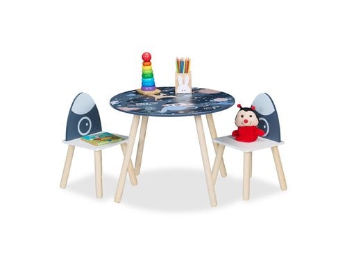 relaxdays Kindersitzgruppe Space MDF, Kiefernholz, China