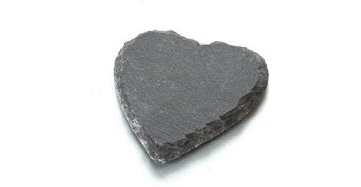 balthasar Deko Aufhänger Herz, Schiefer 8x0.5x7 cm (BxHxT), Anthrazit