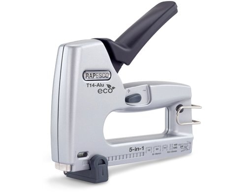 Rapesco T14-Alu ECO Metall Handtacker für Heftklammern und Nägel
