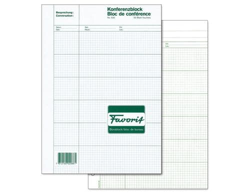 Favorit Besprechungsblock à 50 Stk A4, 4-fach gelocht